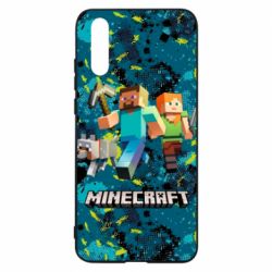 Чохол для Huawei P20 Minecraft Steve Alex And Dog - PrintSalon