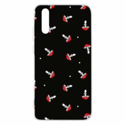 Чехол для Huawei P20 Мухоморы-PrintSalon Чехол для Huawei P20 Мухоморы