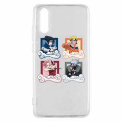 Чехол для Huawei P20 Naruto team 7 in action - PrintSalon