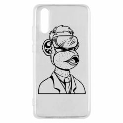 Чехол для Huawei P20 Обезьяна в виртуальных очках - PrintSalon