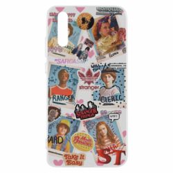 Чехол для Huawei P20 Очень странные дела. Стикеры - PrintSalon