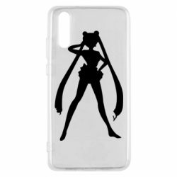 Чохол для Huawei P20 Sailor Moon silhouette - PrintSalon
