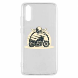 Чехол для Huawei P20 Skull and Bike - PrintSalon