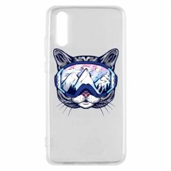 Чохол для Huawei P20 Snowboard Cat