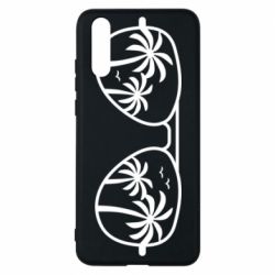 Чехол для Huawei P20 Sunglasses And Palm Trees - PrintSalon