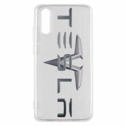 Чехол для Huawei P20 Tesla Car logo - PrintSalon