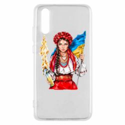 Чехол для Huawei P20 Украинская девушка в венку - PrintSalon