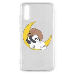 Чехол для Huawei P20 We bare bears sleep - PrintSalon