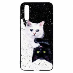 Чехол для Huawei P20 Yin and Yang cats - PrintSalon