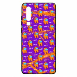 Чехол для Huawei P30 Among Us and grunge background