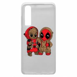 Чехол для Huawei P30 Baby Groot And Deadpool - PrintSalon