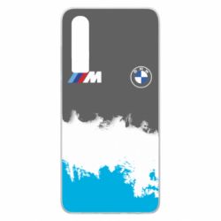 Чехол для Huawei P30 BMW logo and gray background - PrintSalon