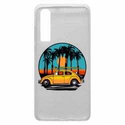Чехол для Huawei P30 Car and sunset - PrintSalon