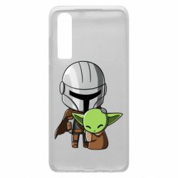 Чехол для Huawei P30 Din Djarin And The Child - PrintSalon