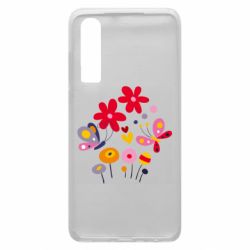 Чехол для Huawei P30 Flowers and Butterflies - PrintSalon