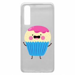 Чехол для Huawei P30 Funny cupcake with smile - PrintSalon