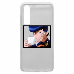 Чехол для Huawei P30 Higashikata Josuke drinking tea - PrintSalon