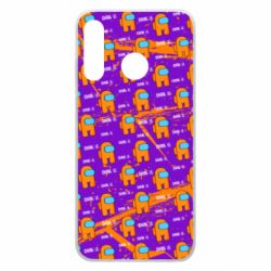 Чехол для Huawei P30 Lite Among Us and grunge background - PrintSalon