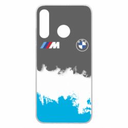 Чехол для Huawei P30 Lite BMW logo and gray background - PrintSalon