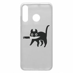 Чехол для Huawei P30 Lite Cat with a knife - PrintSalon