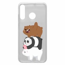 Чехол для Huawei P30 Lite Гризли Панда и Белый - PrintSalon
