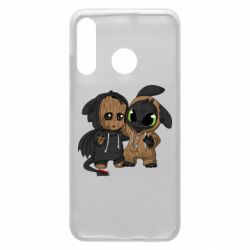 Чехол для Huawei P30 Lite Groot And Toothless - PrintSalon
