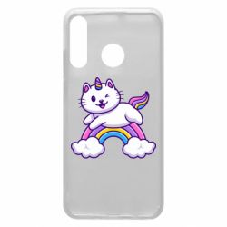 Чехол для Huawei P30 Lite Котик-единорог - PrintSalon