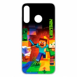 Чехол для Huawei P30 Lite Майнкрафт - PrintSalon