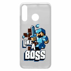 Чехол для Huawei P30 Lite Minecraft Like a Boss - PrintSalon