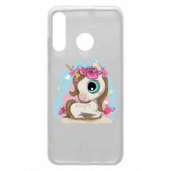 Чехол для Huawei P30 Lite Unicorn with flowers - PrintSalon