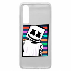 Чехол для Huawei P30 Marshmello Colorful Portrait - PrintSalon