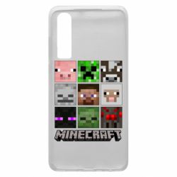 Чохол для Huawei P30 Minecraft character heads - PrintSalon