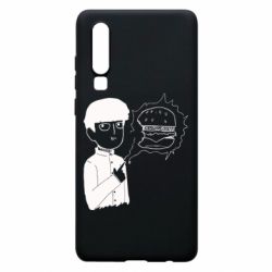 Чехол для Huawei P30 Моб Психо и гамбургер