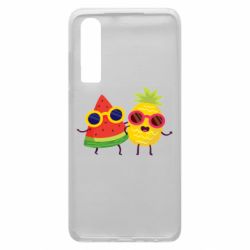 Чехол для Huawei P30 Pineapple with watermelon - PrintSalon