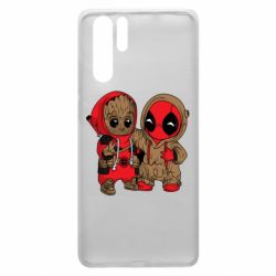 Чехол для Huawei P30 Pro Baby Groot And Deadpool - PrintSalon