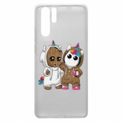 Чехол для Huawei P30 Pro Baby Groot And Unicorn - PrintSalon