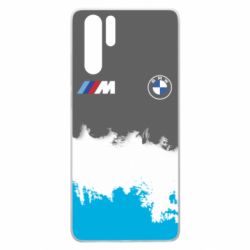 Чехол для Huawei P30 Pro BMW logo and gray background - PrintSalon