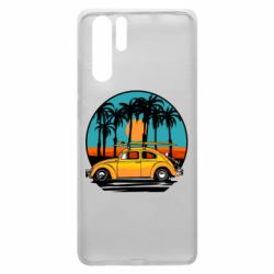 Чехол для Huawei P30 Pro Car and sunset - PrintSalon