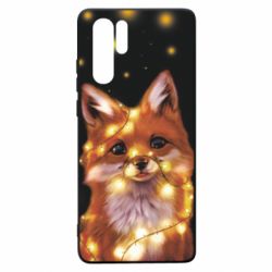 Чохол для Huawei P30 Pro Fox And Christmas Lights - PrintSalon
