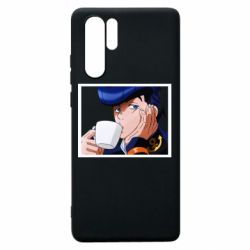 Чехол для Huawei P30 Pro Higashikata Josuke drinking tea - PrintSalon