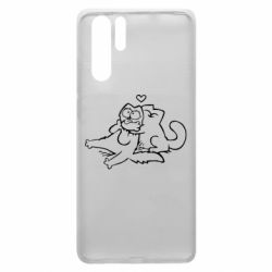 Чехол для Huawei P30 Pro Кот Саймона Любовь - PrintSalon