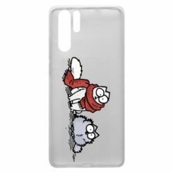 Чехол для Huawei P30 Pro Кот Саймона Зима - PrintSalon