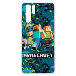 Чохол для Huawei P30 Pro Minecraft Steve Alex And Dog - PrintSalon