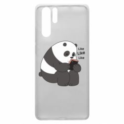 Чехол для Huawei P30 Pro Панда лайк - PrintSalon