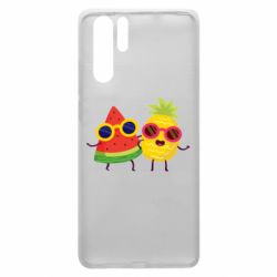 Чехол для Huawei P30 Pro Pineapple with watermelon - PrintSalon
