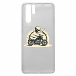 Чехол для Huawei P30 Pro Skull and Bike - PrintSalon