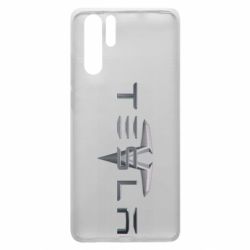 Чехол для Huawei P30 Pro Tesla Car logo - PrintSalon