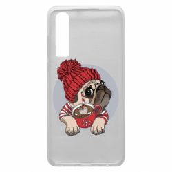 Чехол для Huawei P30 Pug And Coffee - PrintSalon