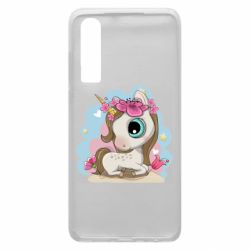 Чехол для Huawei P30 Unicorn with flowers - PrintSalon