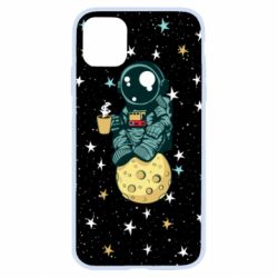 Чехол для iPhone 11 Astronaut and coffee